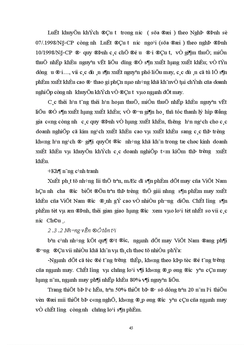 image for page Một số biện pháp nâng cao khả năng cạnh tranh của hàng dệt may Việt Nam trên thị trường thế giới