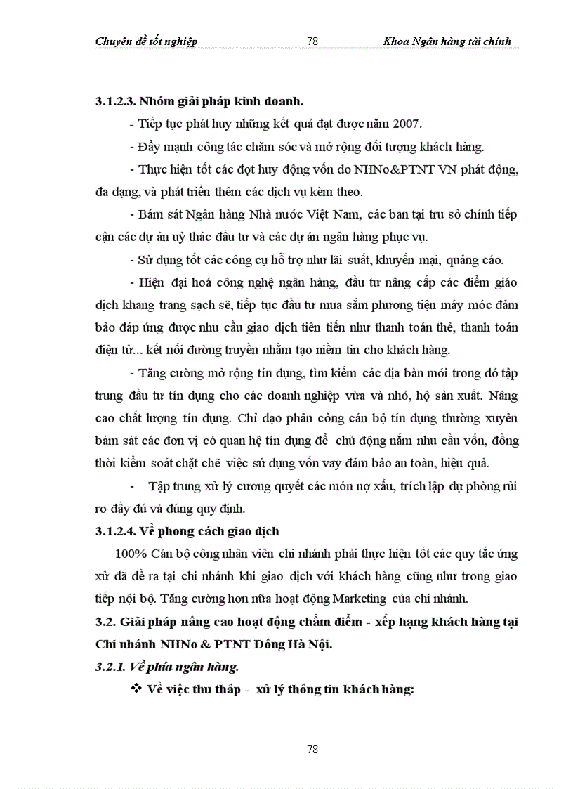image for page Giải pháp tăng cường hoạt động chấm điểm xếp hạng khách hàng tại Chi nhánh Ngân hàng Nông Nghiệp và Phát triển Nông thôn Đông Hà Nội