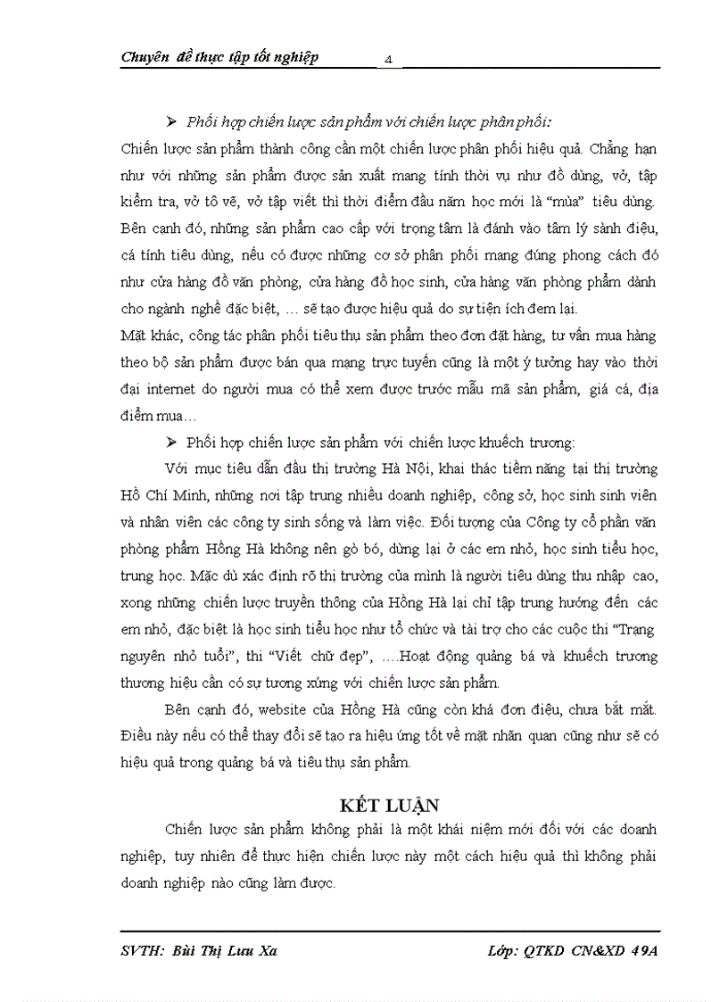 image for page Hoàn thiện công tác xây dựng và lựa chọn chiến lược sản phẩm của Công ty Cổ phần Văn phòng phẩm Hồng Hà