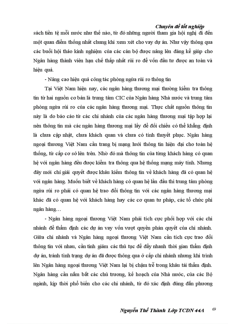image for page Nâng cao chất lượng thẩm định tài chính dự án trong hoạt động cho vay tại ngân hàng ngoại thương chi nhánh Hà Nội