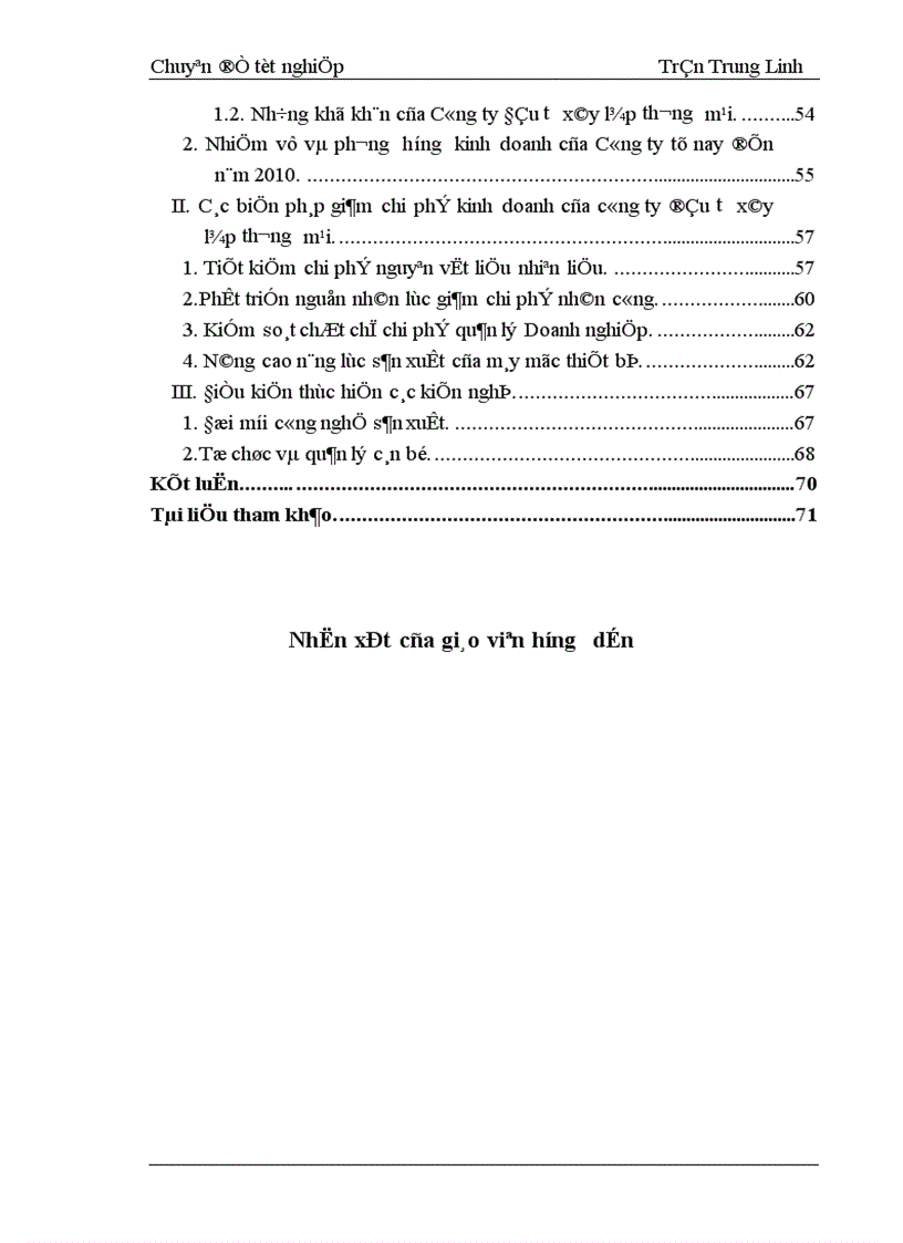 image for page Biện pháp giảm chi phí kinh doanh ở công ty Đầu Tư Xây lắp Thương Mại