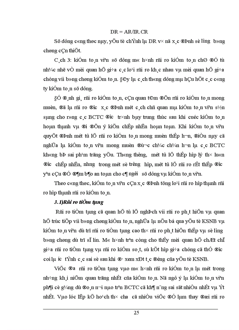 image for page Hoàn thiện quy trình đánh giá trọng yếu và rủi ro trong giai đoạn lập kế hoạch kiểm toán BCTC tại Công ty Kiểm toán Việt Nam 1