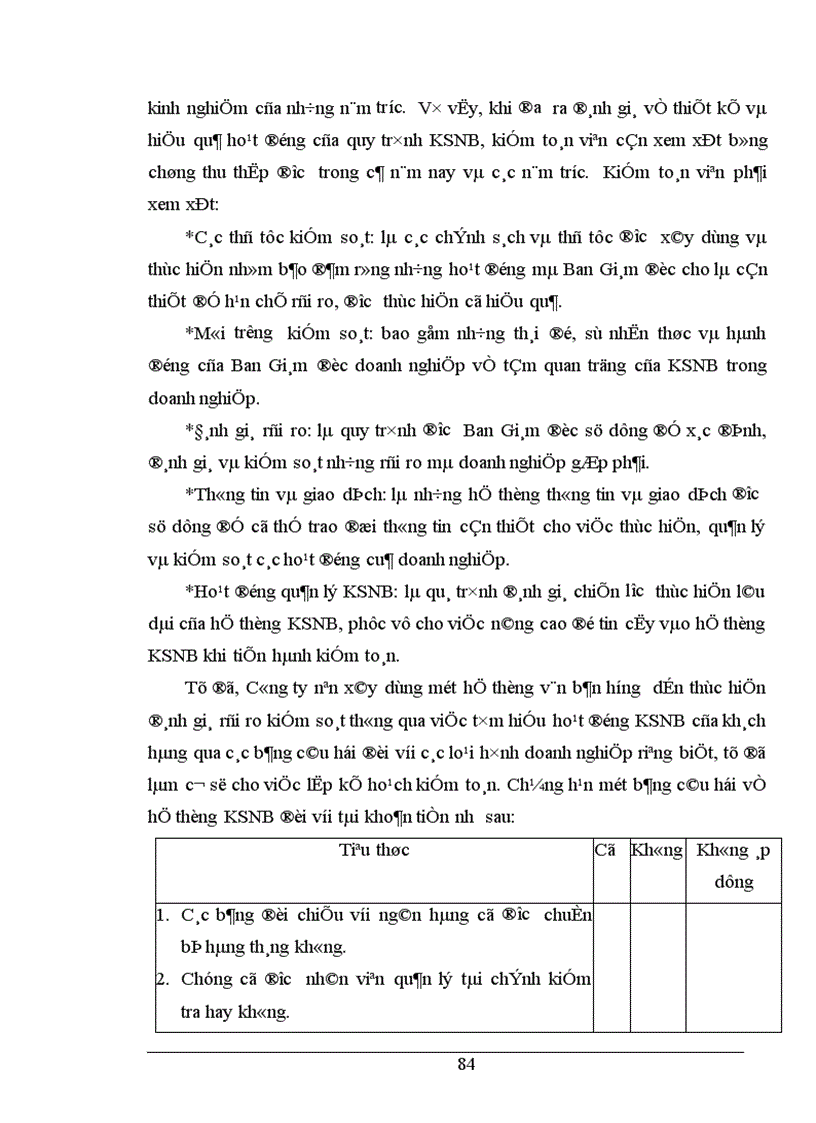 image for page Hoàn thiện quy trình đánh giá trọng yếu và rủi ro trong giai đoạn lập kế hoạch kiểm toán BCTC tại Công ty Kiểm toán Việt Nam 1