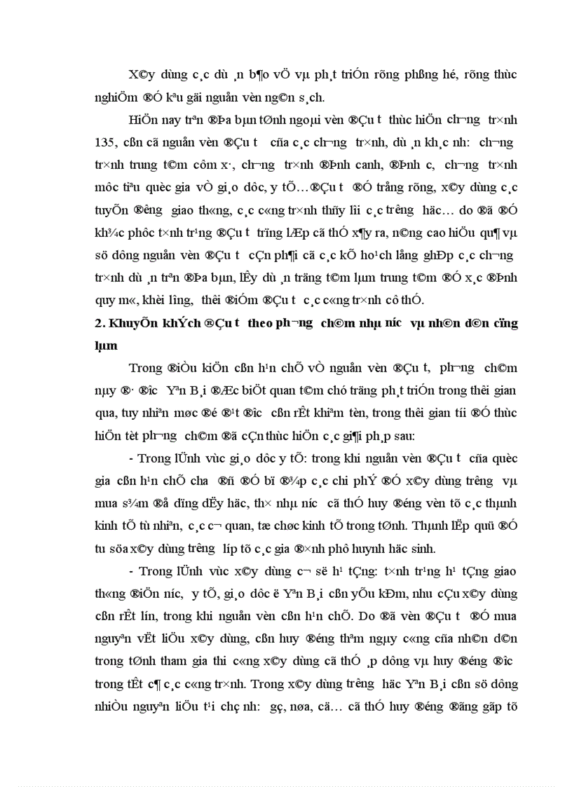 image for page Một số giải pháp nhằm bảo đảm vốn đầu tư cho phát triển kinh tế xã hội trên địa bàn tỉnh Yên Bái thời kỳ 2006 2010
