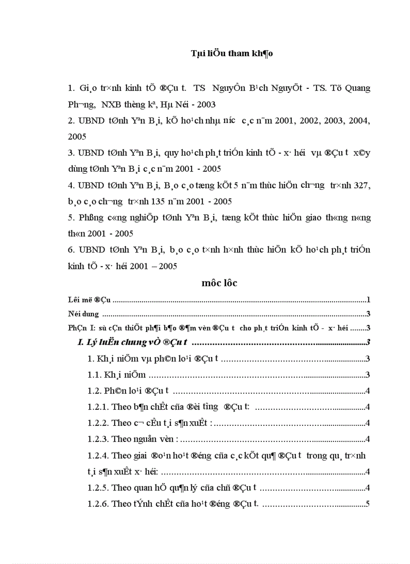image for page Một số giải pháp nhằm bảo đảm vốn đầu tư cho phát triển kinh tế xã hội trên địa bàn tỉnh Yên Bái thời kỳ 2006 2010