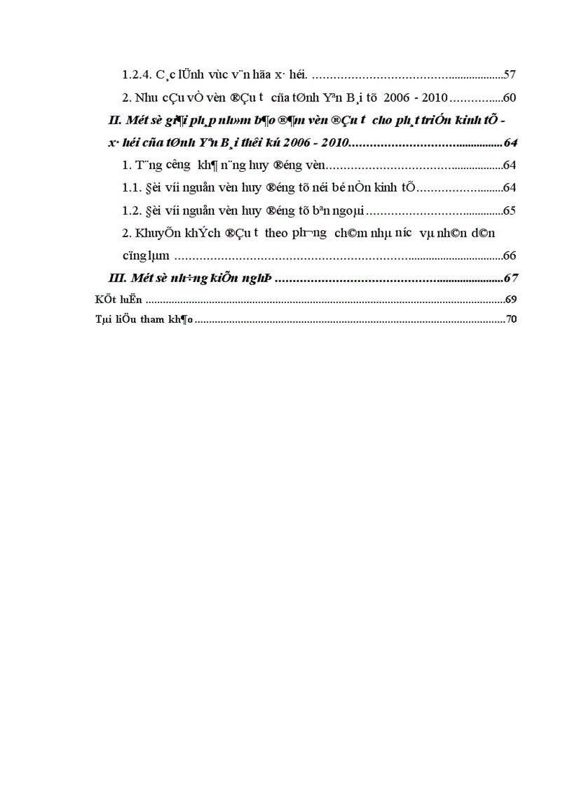 image for page Một số giải pháp nhằm bảo đảm vốn đầu tư cho phát triển kinh tế xã hội trên địa bàn tỉnh Yên Bái thời kỳ 2006 2010