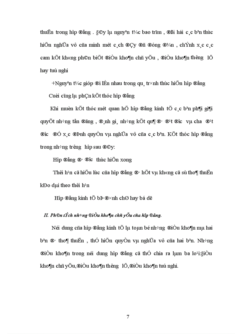 image for page Phân tích những điều khoản chủ yếu của hợp đồng