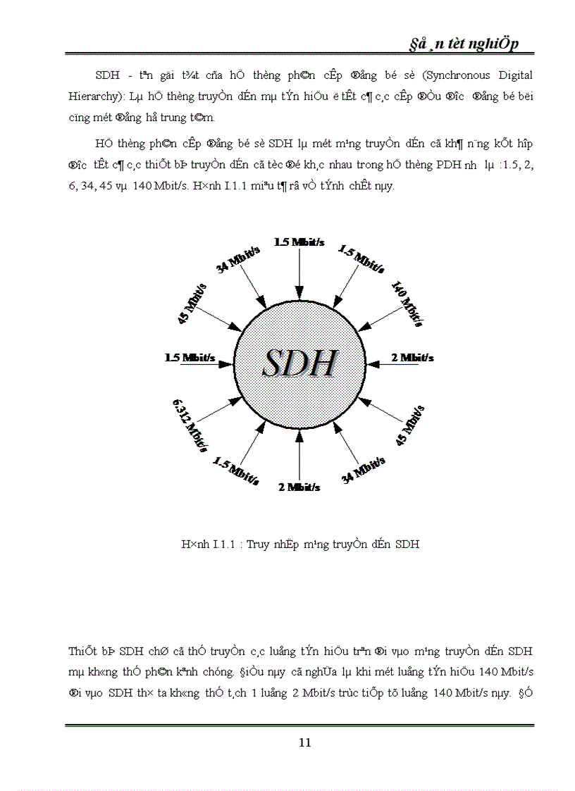image for page Kỹ thuật truyền dẫn đồng bộ SDH ứng dụng kỹ thuật truyền dẫn SDH vào mạng cáp quang Hà Nội 1