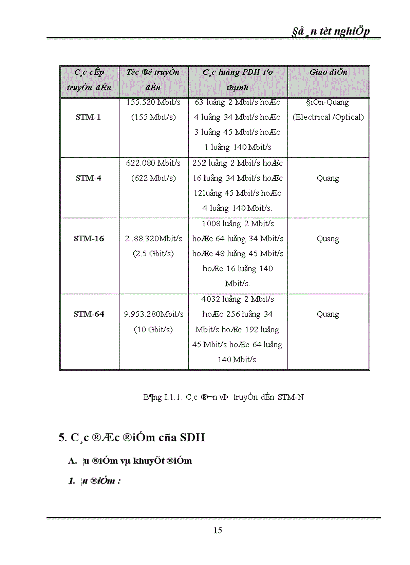 image for page Kỹ thuật truyền dẫn đồng bộ SDH ứng dụng kỹ thuật truyền dẫn SDH vào mạng cáp quang Hà Nội 1