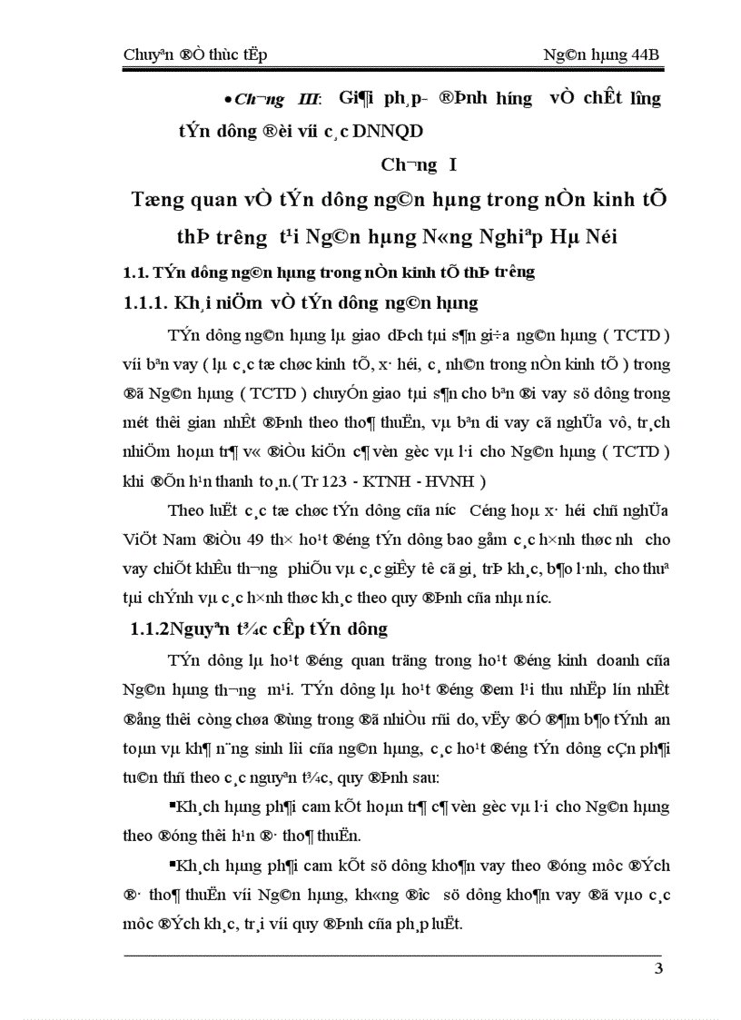 Giải pháp nâng cao chất lượng tín dụng đối với các DNNQD tại NHNo Hà Nội 1