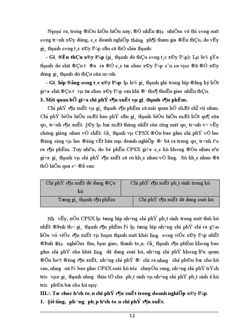 image for page Tổ chức hạch toán chi phí sản xuất và tính giá thành sản phẩm tại Công ty xây dựng Sông Đà II 1