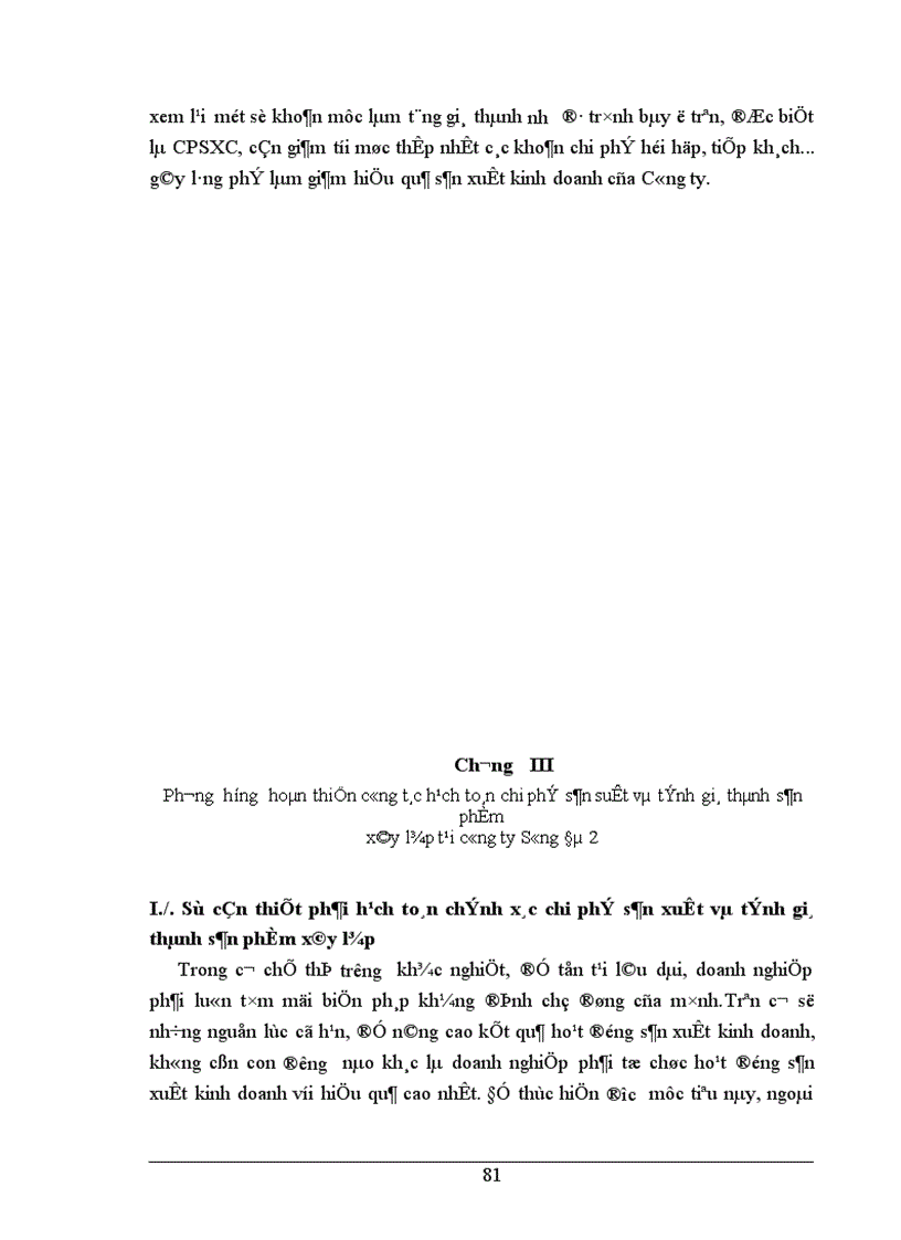 image for page Tổ chức hạch toán chi phí sản xuất và tính giá thành sản phẩm tại Công ty xây dựng Sông Đà II 1