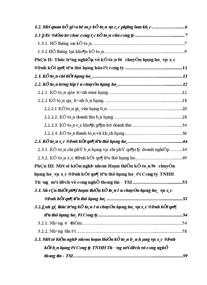 image for page Kế toán lưu chuyển hàng hoá và xác định kết quả tiêu thụ hàng hoá tại công ty TNHH thương mại dịch vụ công nghệ thông tin TSI 1