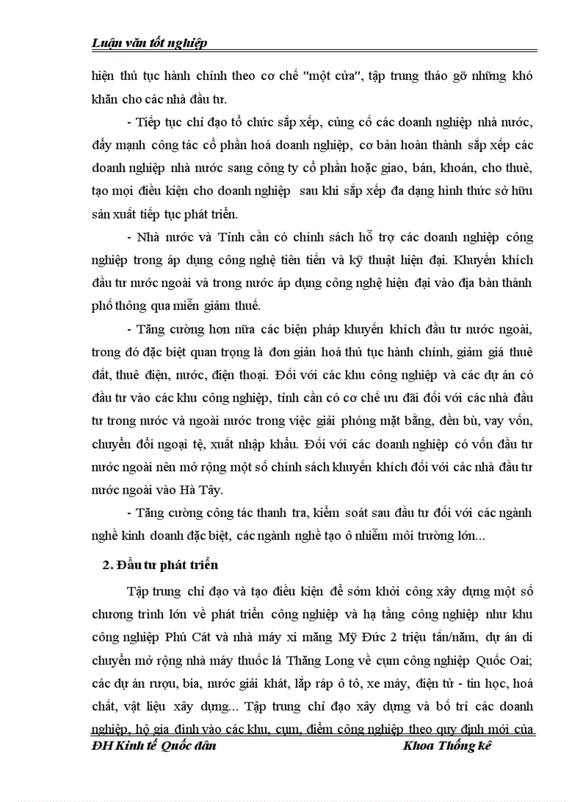 image for page Vận dụng một số phương pháp thống kê để phân tích tình hình phát triển công nghiệp trên địa bàn Hà Tây thời kỳ 2000 2005 và dự đoán đến năm 2007