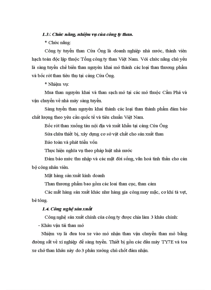 image for page Nâng cao hiệu quả kinh doanh than tại công ty Tuyển than Cửa Ông