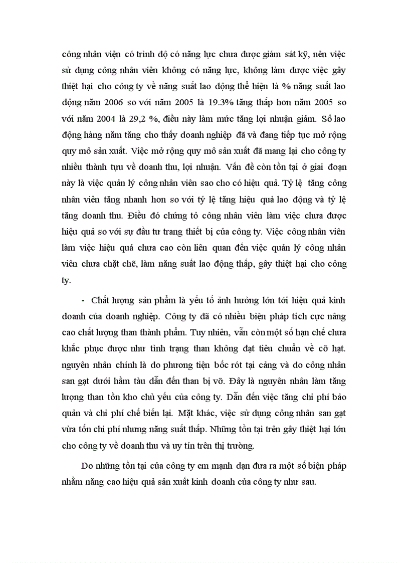 image for page Nâng cao hiệu quả kinh doanh than tại công ty Tuyển than Cửa Ông