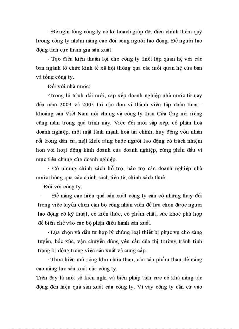 image for page Nâng cao hiệu quả kinh doanh than tại công ty Tuyển than Cửa Ông