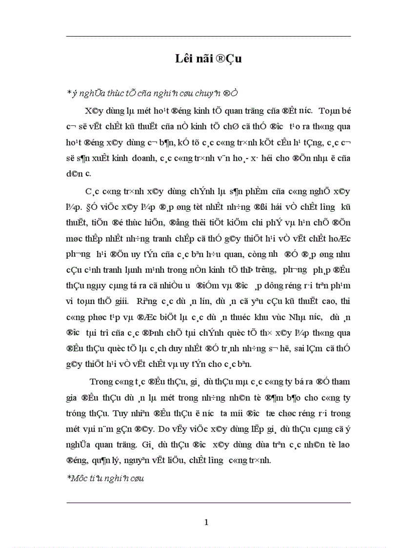 image for page Hoàn thiện việc lập giá dự thầu của Công ty cổ phần Thành Công 1