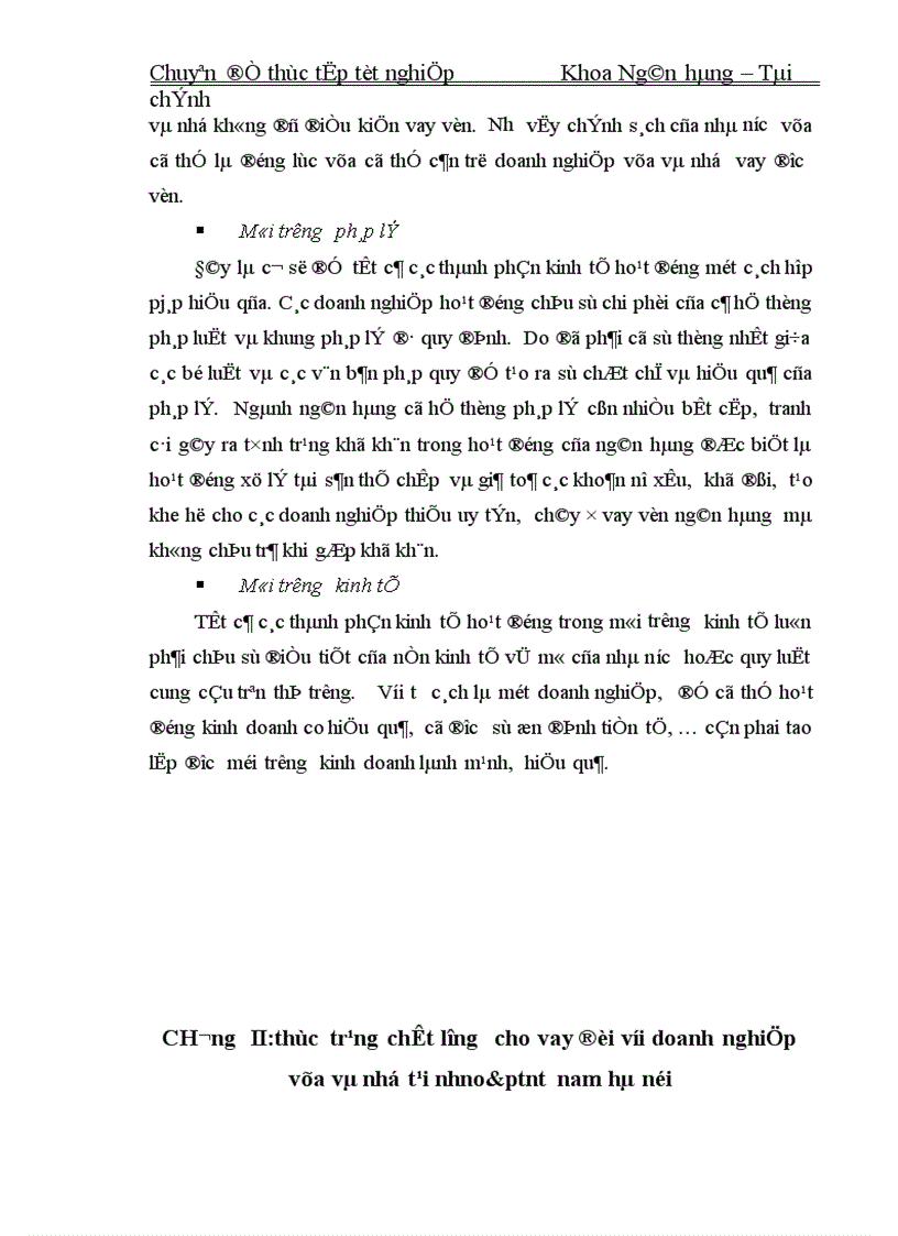 image for page Nâng cao chât lượng cho vay đối với doanh nghiệp vừa và nhỏ tại ngân hàng nông nghiệp và phát triển nông thôn Nam Hà Nội 1