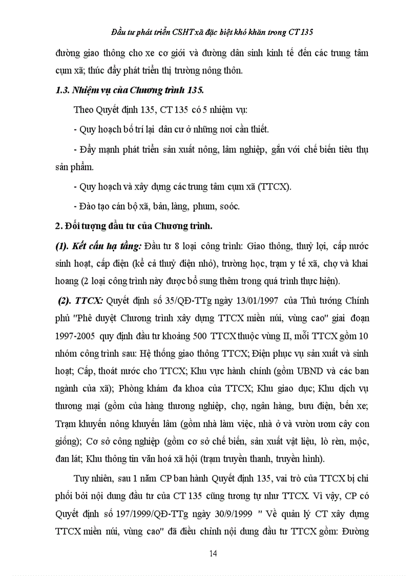 image for page Đầu tư phát triển CSHT xã đặc biệt khó khăn trong CT 135
