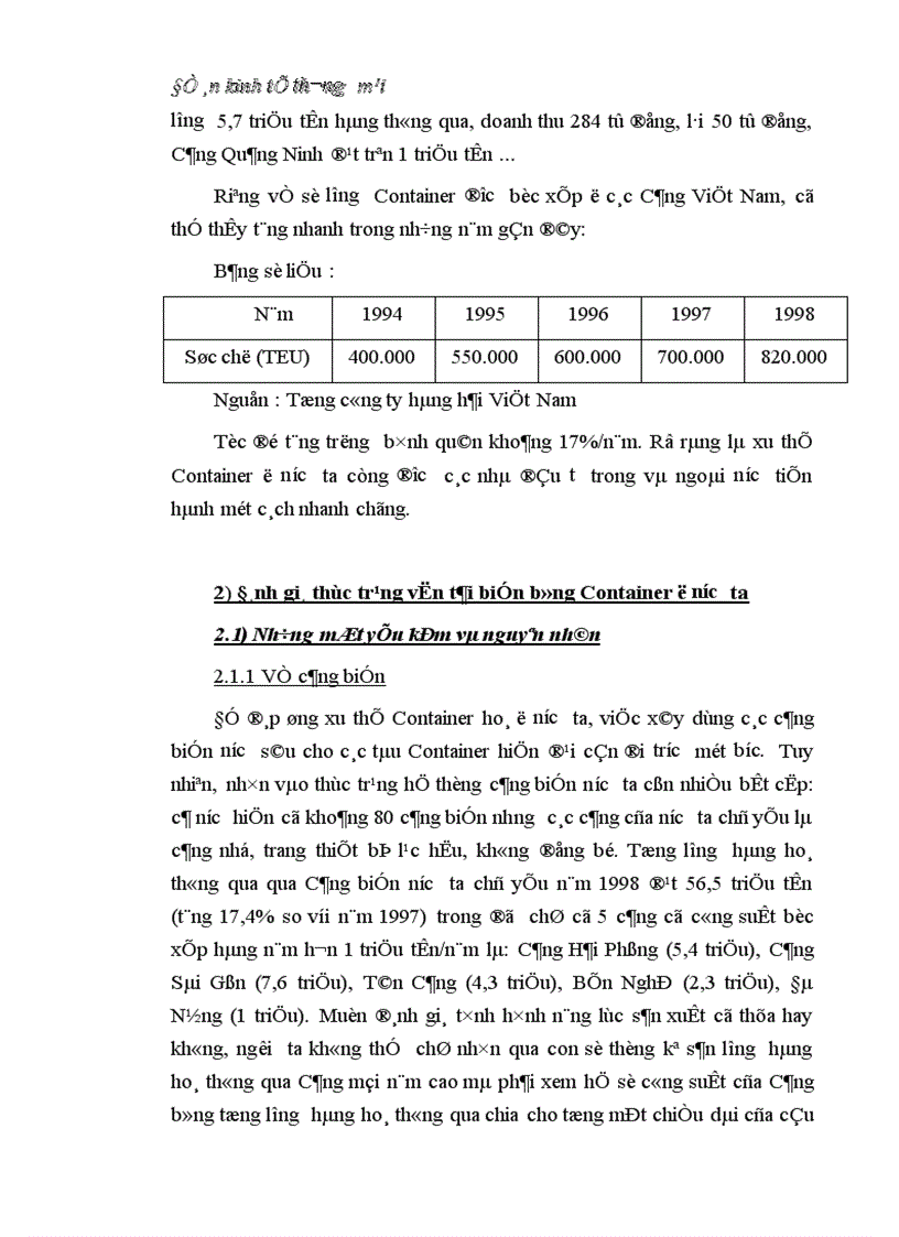 image for page Container hoá trong vận tải biển ở Việt Nam 1