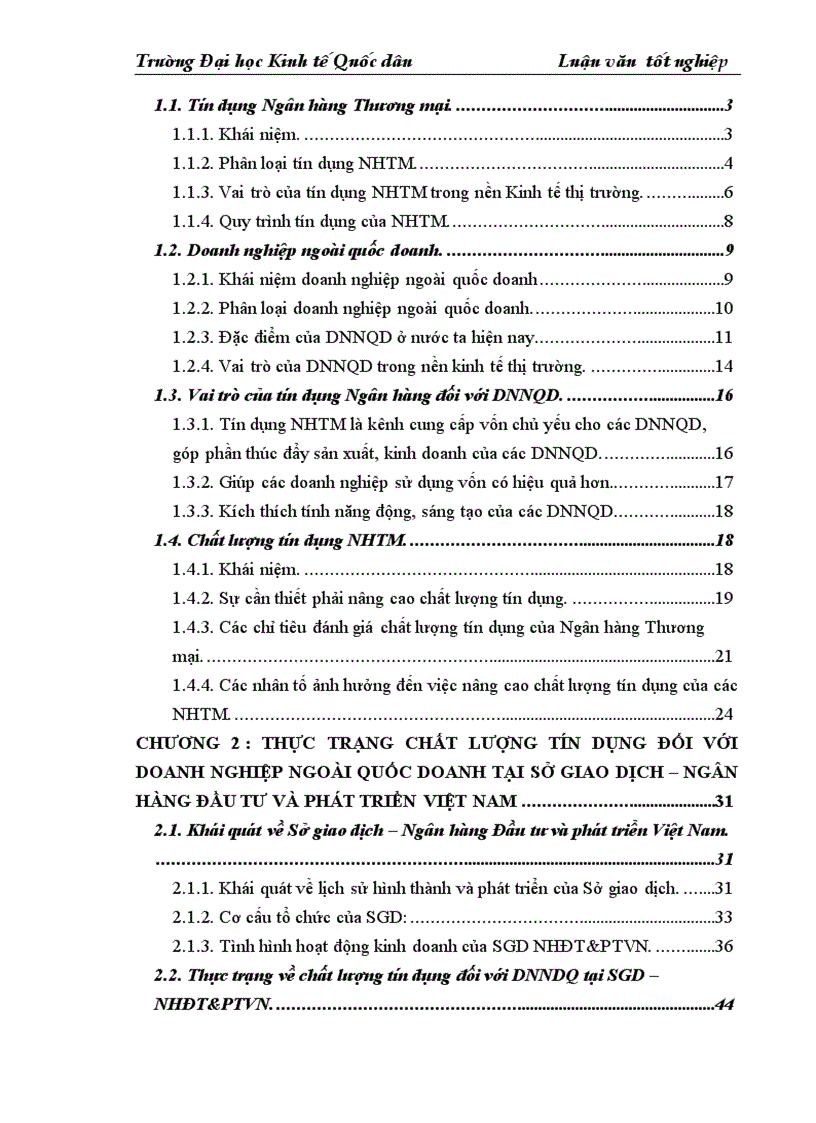 image for page Giải pháp nâng cao chất lượng tín dụng đối với doanh nghiệp ngoài quốc doanh tại Sở giao dịch Ngân hàng Đầu tư và phát triển Việt Nam 1
