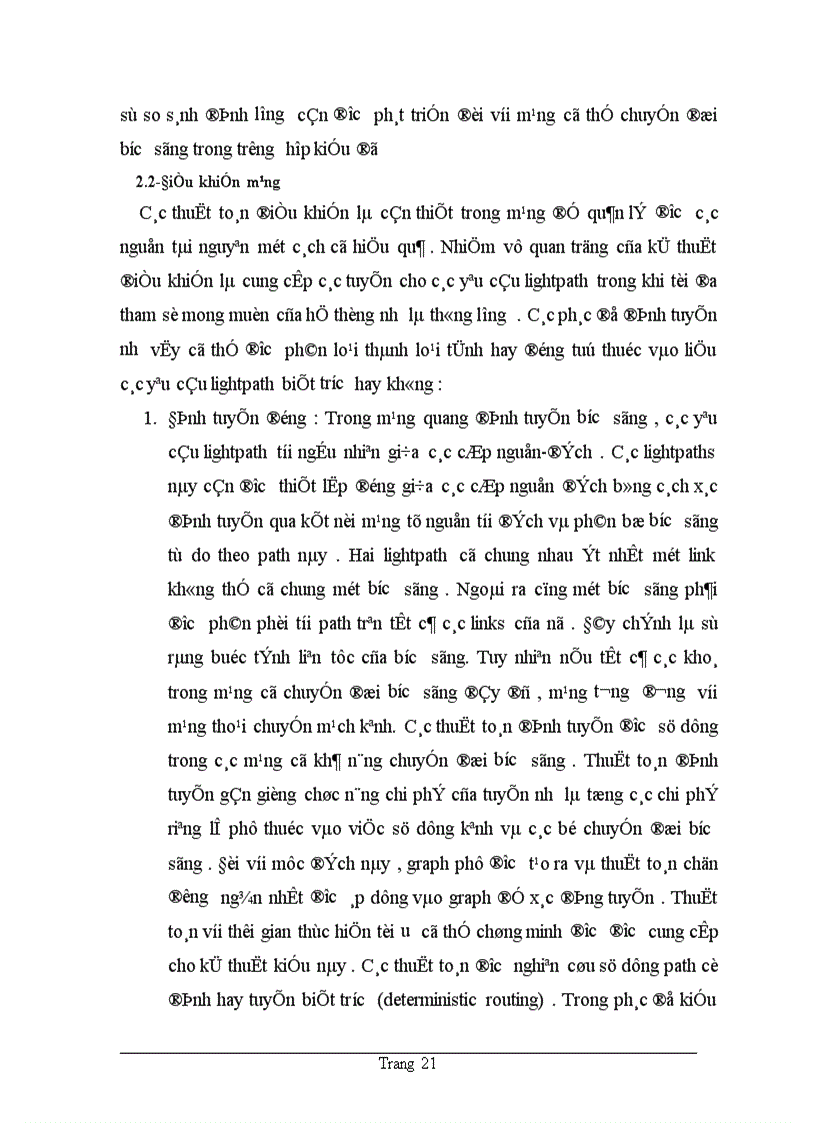 image for page Phân loại và ứng dụng bài toán RWA trong phân bổ và quản lý lightpath