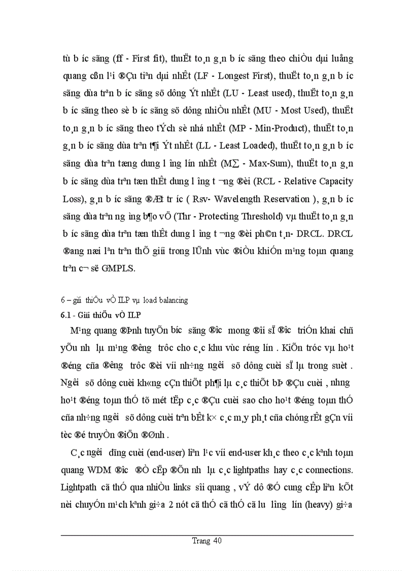 image for page Phân loại và ứng dụng bài toán RWA trong phân bổ và quản lý lightpath