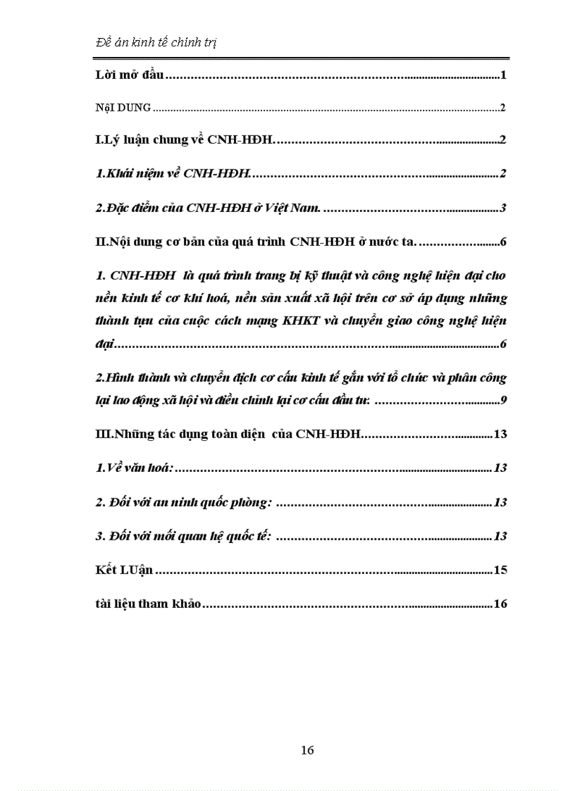 image for page Đẩy mạnh công nghiệp hoá hiện đại hoá là nhiệm vụ trọng tâm trong suốt thời kỳ quá độ lên CNXH ở Việt Nam