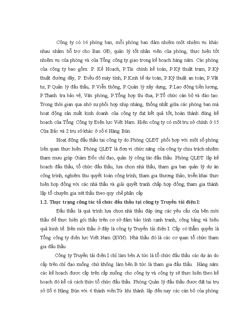 image for page Thực trạng và giải pháp nâng cao hiệu quả công tác tổ chức đấu thầu tại công ty Truyền tải điện I 1