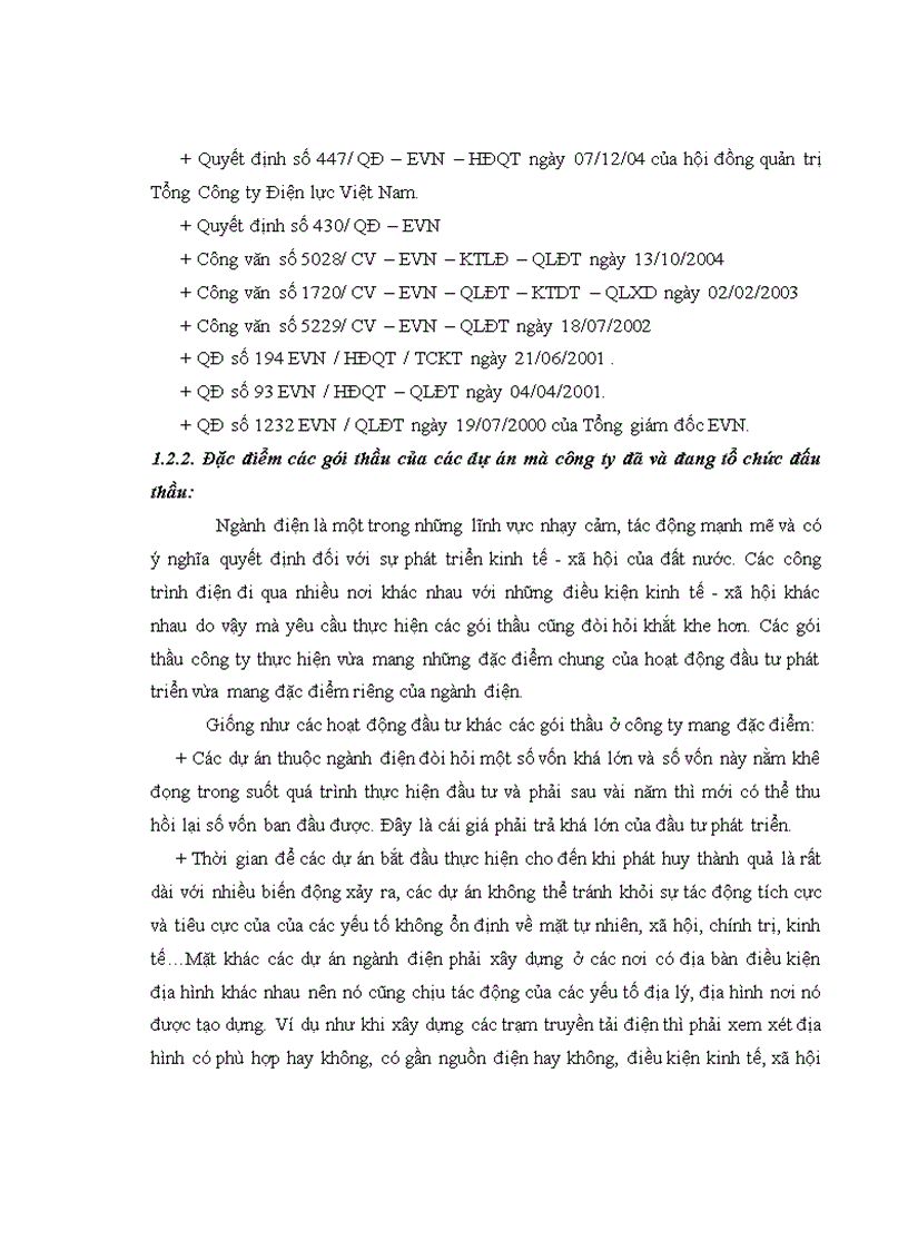 image for page Thực trạng và giải pháp nâng cao hiệu quả công tác tổ chức đấu thầu tại công ty Truyền tải điện I 1