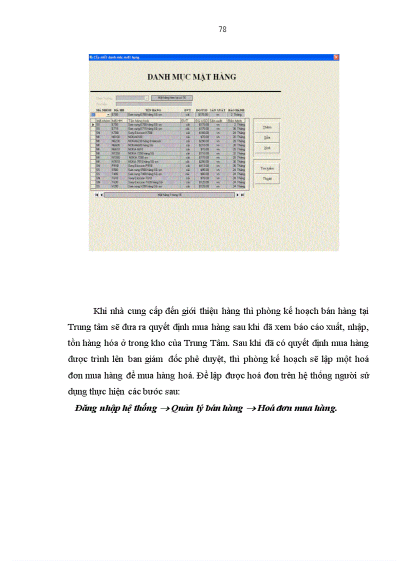 image for page Xây dựng hệ thống thông tin quản lý bán hàng tại trung tâm kinh doanh di động Viettel 1