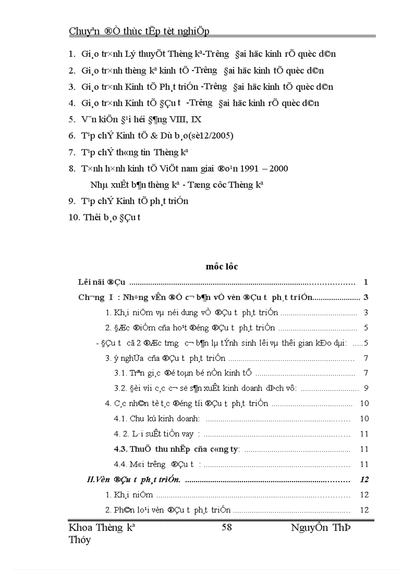 image for page Vận dụng một số phương pháp thống kê để phân tích tình hình biến động về vốn đầu tư phát triển của Việt Nam giai đoạn 1995 2005 1