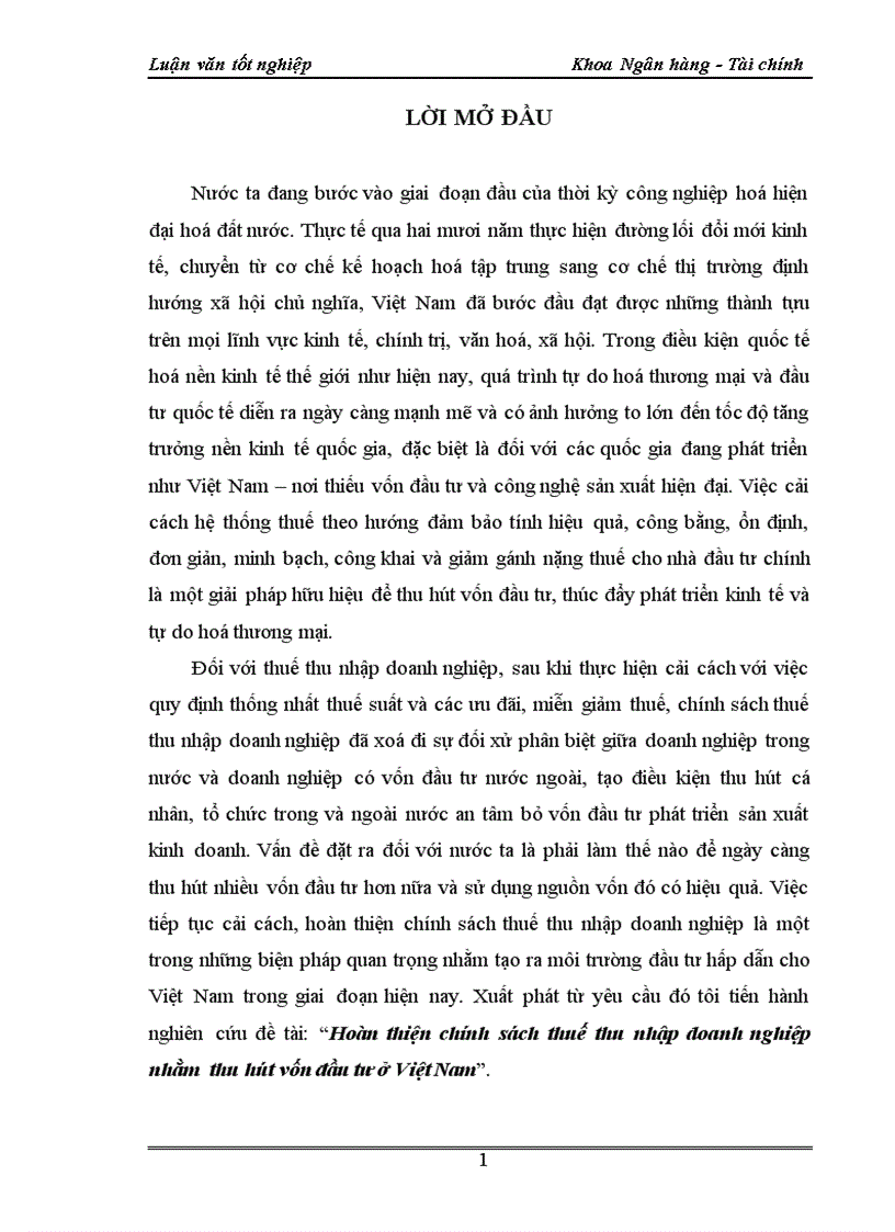 image for page Hoàn thiện chính sách thuế thu nhập doanh nghiệp nhằm thu hút vốn đầu tư ở Việt Nam 1