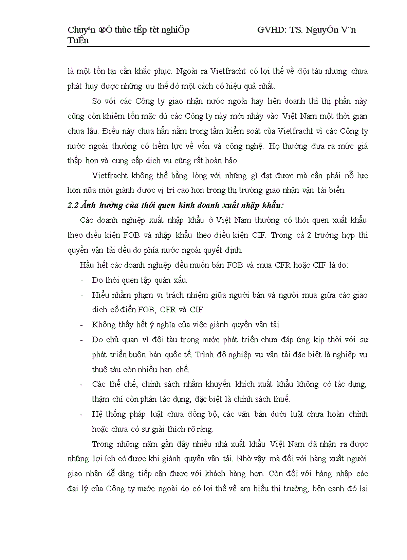 image for page Những giải pháp nhằm nâng cao hoạt động giao nhận hàng hóa bằng đường biển tại Công ty cổ phần vận tải và thuê tàu Vietfracht