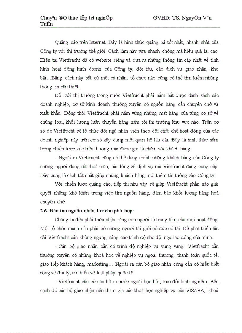 image for page Những giải pháp nhằm nâng cao hoạt động giao nhận hàng hóa bằng đường biển tại Công ty cổ phần vận tải và thuê tàu Vietfracht