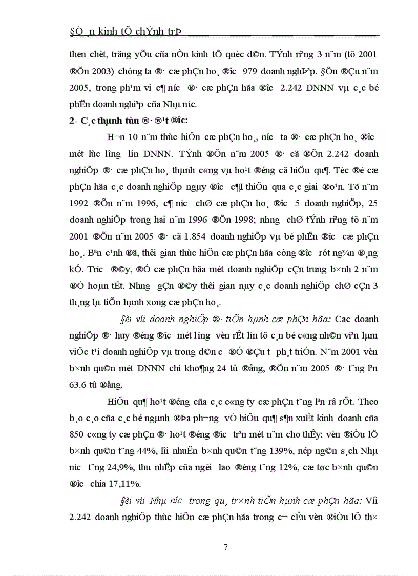 image for page Cổ phần hoá một bộ phận DNNN