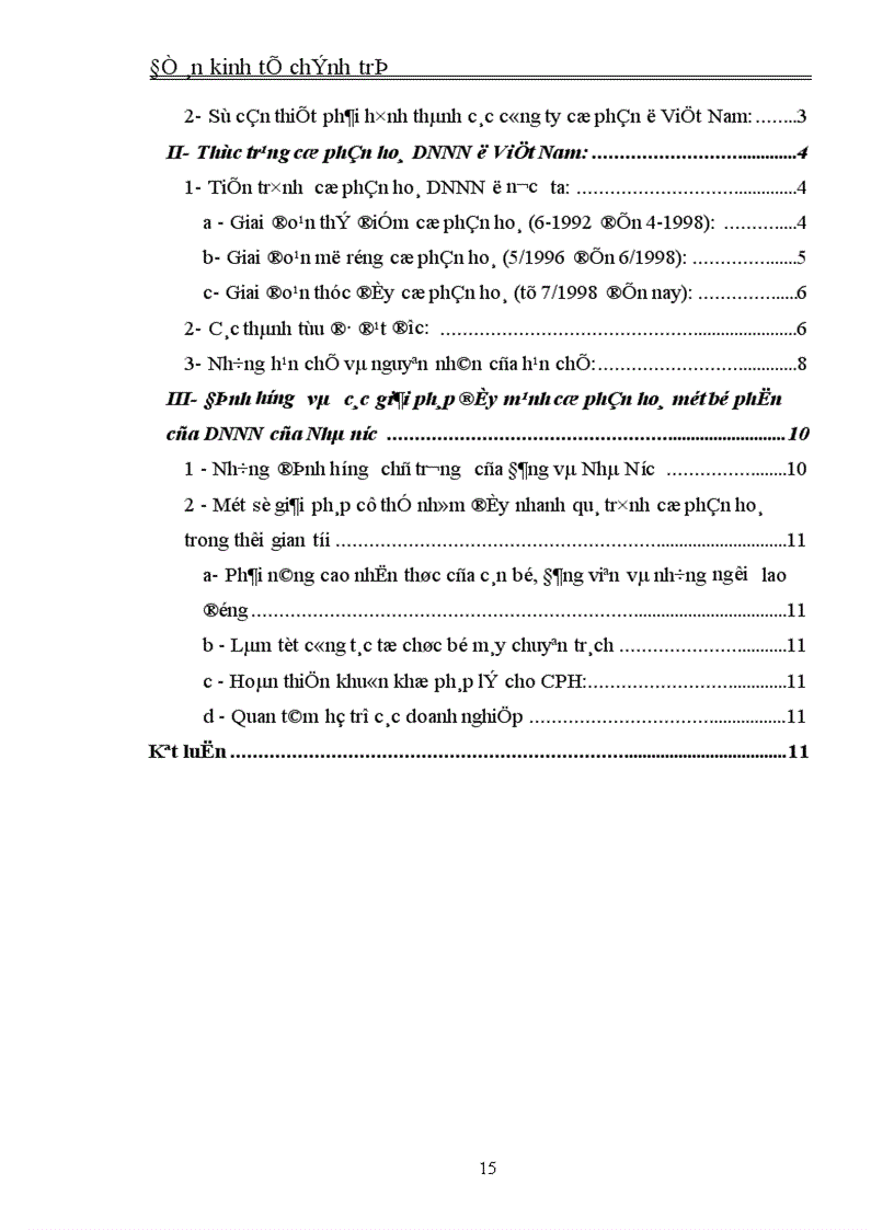 image for page Cổ phần hoá một bộ phận DNNN