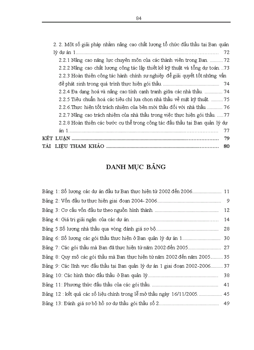 image for page Thực trạng và một số giải pháp nâng cao hiệu quả công tác đấu thầu tại Ban Quản lý dự án 1 Bộ giao thông vận tải 1