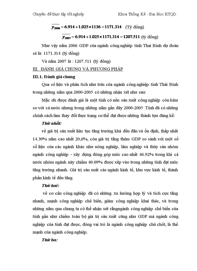 image for page Vận dụng phương pháp dãy số thời gian phân tích kết quả sản xuất công nghiệp tỉnh Thái Bình giai đoạn 2000 2005 và dự đoán cho năm 2006 2007 1