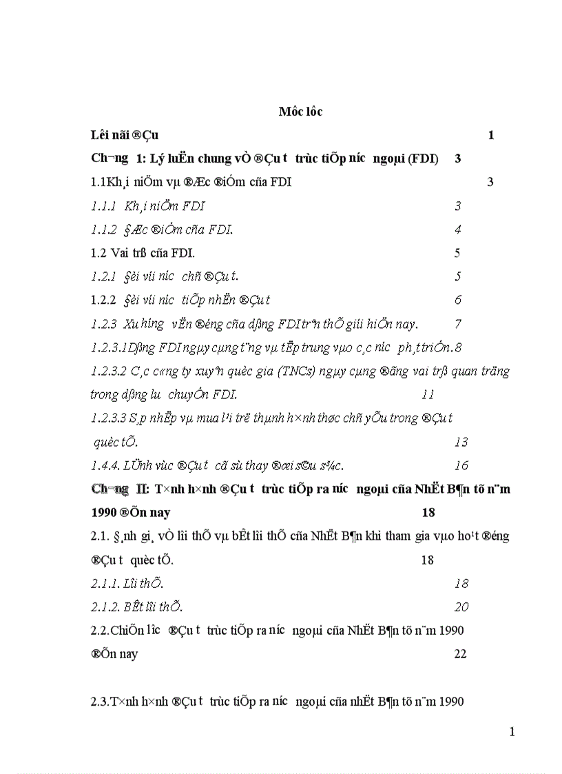 image for page Tình hình đầu tư trực tiếp ra nước ngoài của Nhật Bản trong thập kỷ 90 và một số giải pháp nhằm tăng cường thu hút đầu tư của Nhật Bản vào Việt Nam 1