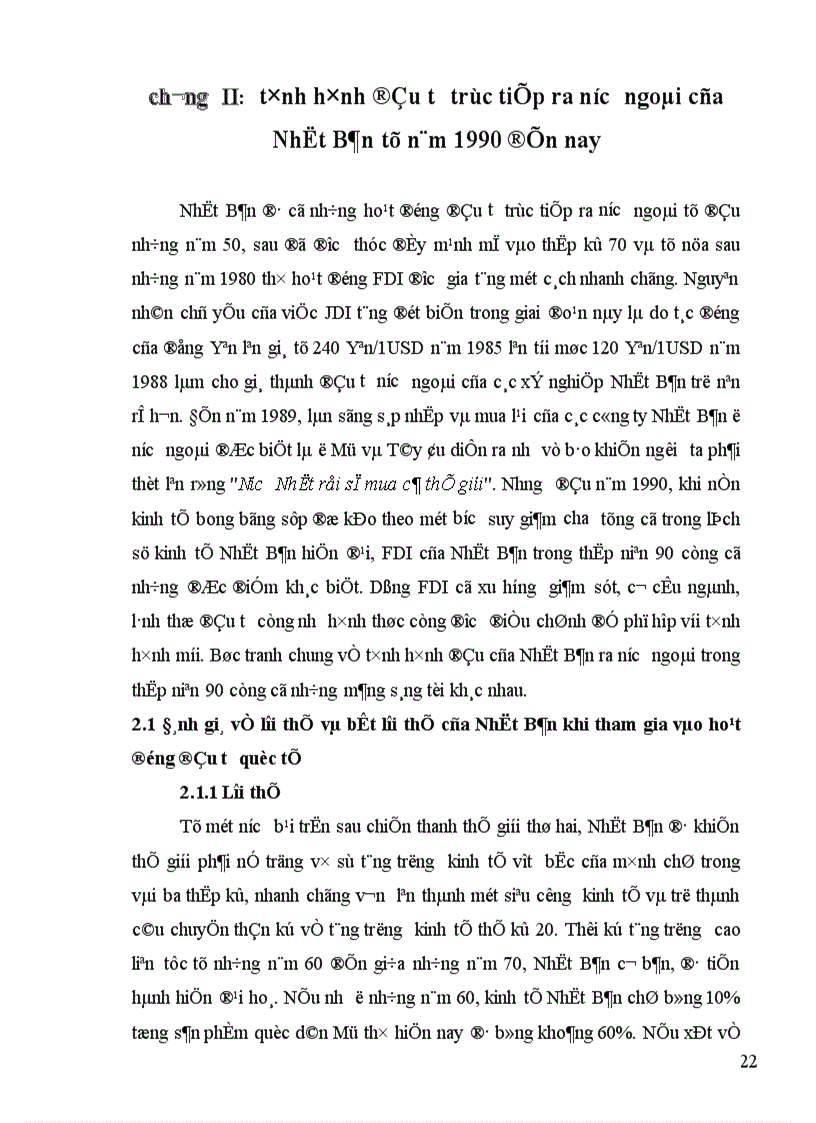 image for page Tình hình đầu tư trực tiếp ra nước ngoài của Nhật Bản trong thập kỷ 90 và một số giải pháp nhằm tăng cường thu hút đầu tư của Nhật Bản vào Việt Nam 1