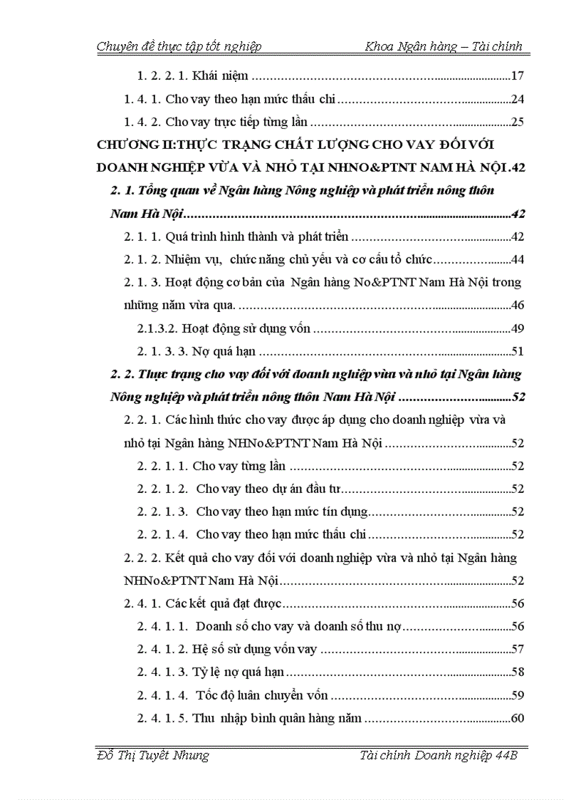 image for page Nâng cao chât lượng cho vay đối với doanh nghiệp vừa và nhỏ tại ngân hàng nông nghiệp và phát triển nông thôn Nam Hà Nội 1