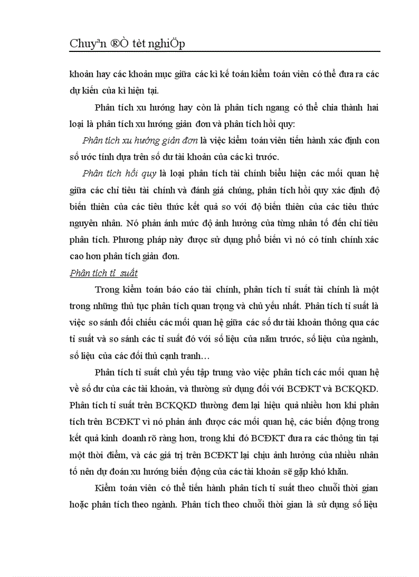 image for page Vận dụng thủ tục phân tích trong quy trình kiểm toán Báo cáo Tài chính tại Công ty Kiểm toán và Kế toán Hà Nội 1