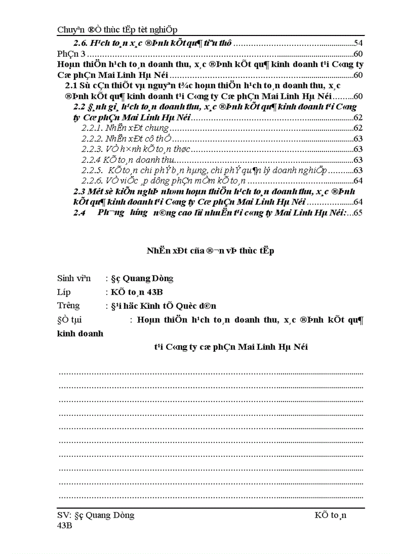 image for page Hoàn thiện hạch toán Doanh thu xác định kết quả kinh doanh tại Công ty Cổ phần Mai Linh Hà Nội