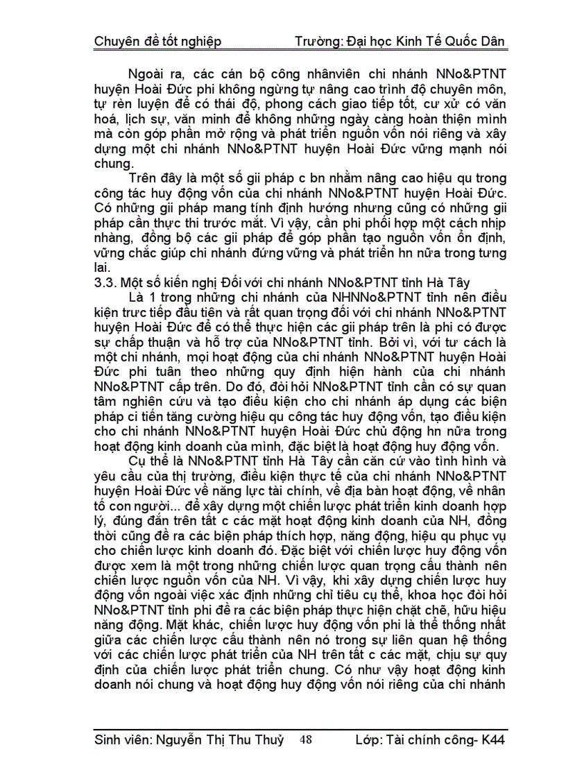 image for page Nâng cao hiệu qu huy động vốn tại NHNNo PTNT huyện Hoài Đức