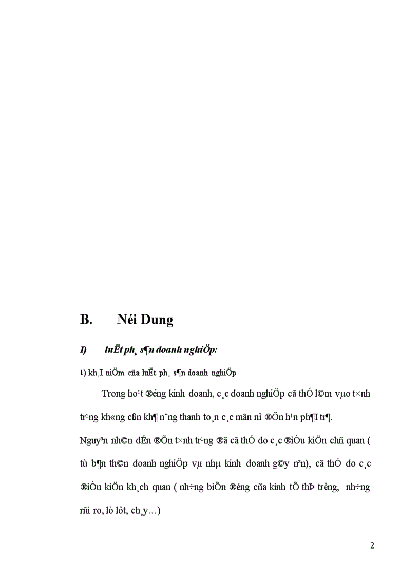 Thực tế về một công ty lâm vào tình trạng phá sản