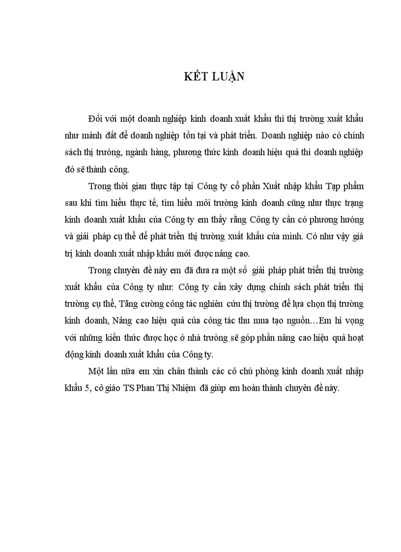 image for page Phương hướng và giải pháp phát triển thị trường xuất khẩu của Công ty cổ phần Xuất nhập khẩu Tạp phẩm