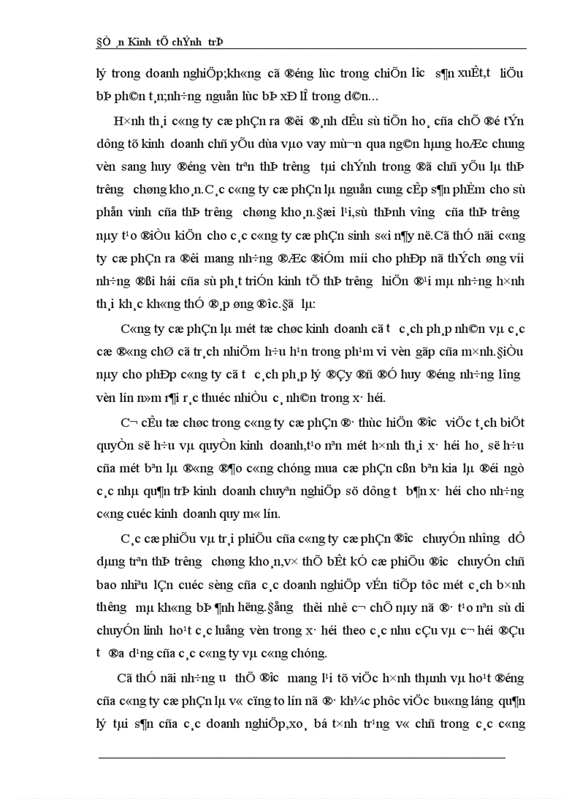 image for page Thực trạng các công ty cổ phần và tình hình cổ phần hoá doanh nghiệp ở nước ta hiện nay 1