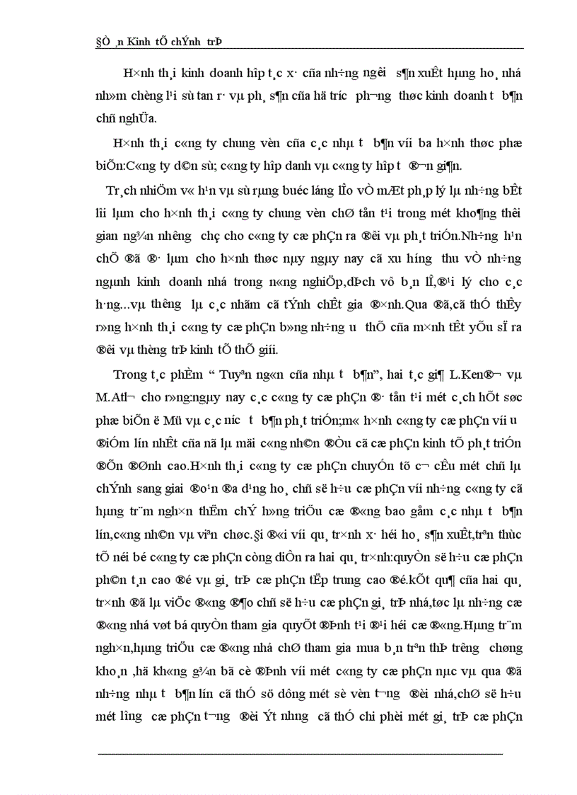 image for page Thực trạng các công ty cổ phần và tình hình cổ phần hoá doanh nghiệp ở nước ta hiện nay 1